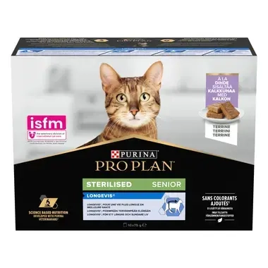 PURINA® PRO PLAN® Sterilised 7+ NUTRISAVOUR™ Mousse à la dinde