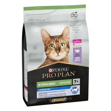 PURINA® PRO PLAN® Sterilised Senior avec LONGEVIS® - Riche en Dinde