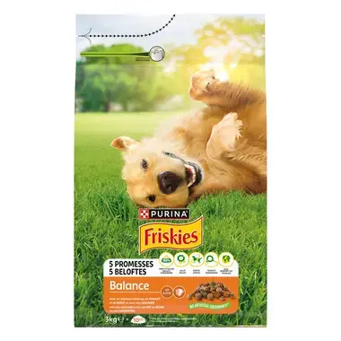 Friskies® Balance Poulet et Bœuf avec Légumes, Croquettes pour Chien 3 kg