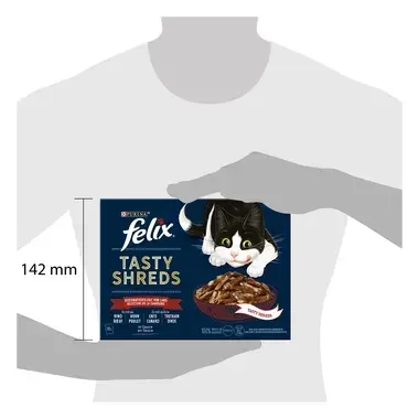 FELIX® TASTY SHREDS SELECTION DE LA CAMPAGNE 10X80 G