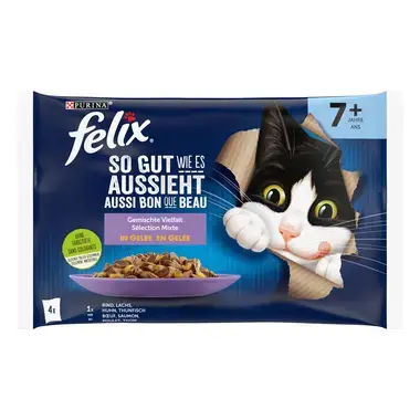FELIX® AUSSI BON QUE BEAU SENIOR AU BŒUF 4X85 G