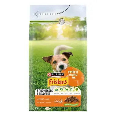 Friskies® Dog Mini au Poulet et Légumes, Nourriture sèche Chien 1,5kg