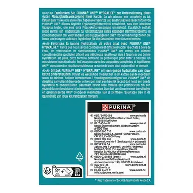 PURINA ONE HYDRALIFE Aliment complémentaire pour chat adulte au goût de Saumon, Sachet 6x50g