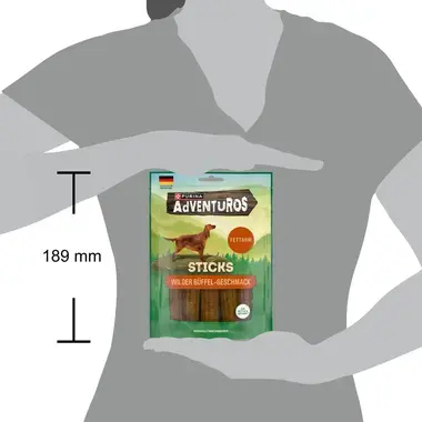 AdVENTuROS™ Sticks mit wildem Büffelgeschmack, Hundeleckerlis 120g
