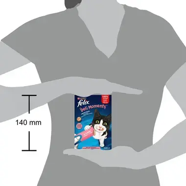 FELIX Deli Moments Köstliche Schleckerli für Katzen mit Lachs in 4x10 g Sachet