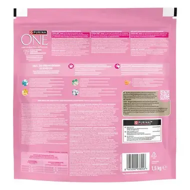 PURINA ONE Junior  Riche en Saumon, Croquettes Chat 1.5kg