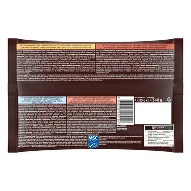 PURINA Gourmet A La Carte Raffinessen des Küchenchefs, Hochseefisch, Truthahn, Lachs, Enten