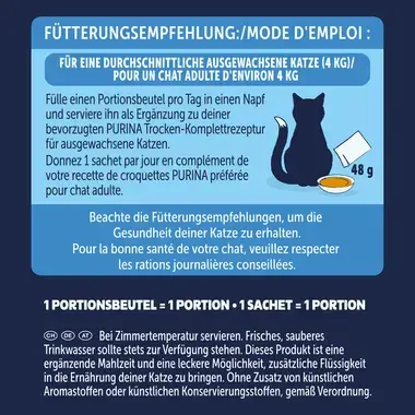 FELIX SOUP TIME Original mit Kabeljau, Thunfisch und Scholle, Katze Nassfutter, 6x48 g Portionsbeutel