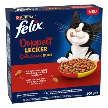 FELIX® Délicieux Duos Bœuf, Poulet et riche en Betterave