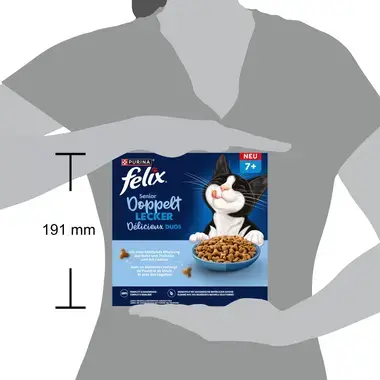 FELIX® Délicieux Duos, Senior Poulet, Dinde et avec des Légumes
