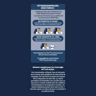 FELIX® Délicieux Duos, Senior Poulet, Dinde et avec des Légumes