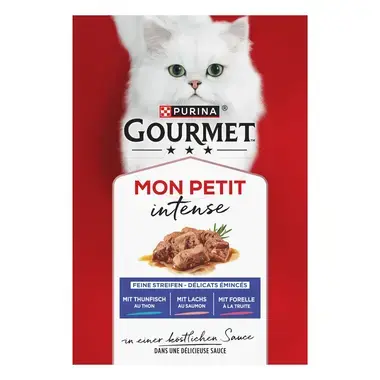GOURMET™ MON PETIT Intense au Thon, saumon, truite 6x50g