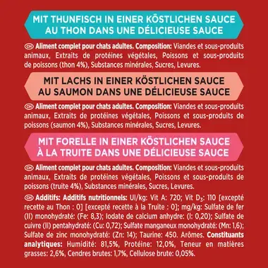 GOURMET™ MON PETIT Intense au Thon, saumon, truite 6x50g