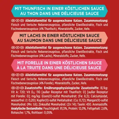 GOURMET™ MON PETIT Intense mit Thunfisch,mit Lachs, mit Forelle 6x50g