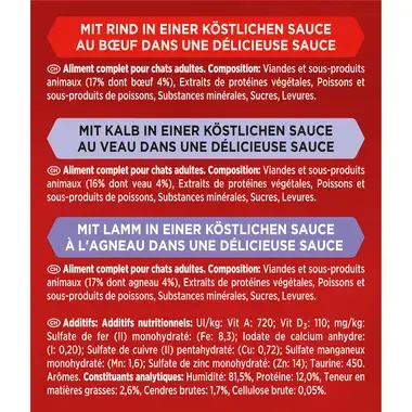 GOURMET™ MON PETIT Intense au bœuf, veau, agneau 6x50g