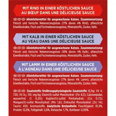 GOURMET™ MON PETIT Intense mit Rind, Kalb, Lamm 6x50g