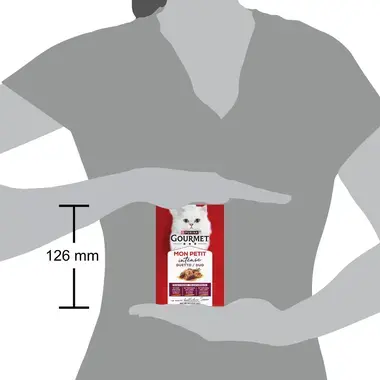 GOURMET™ MON PETIT Intense DUO mit Rind & Huhn, Truthahn & Leber, Gefügel & Lamm