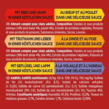 GOURMET™ MON PETIT Intense DUO Intense au boeuf et au Poulet, à la Dinde et au Foie, à la volaille et à l'agneau