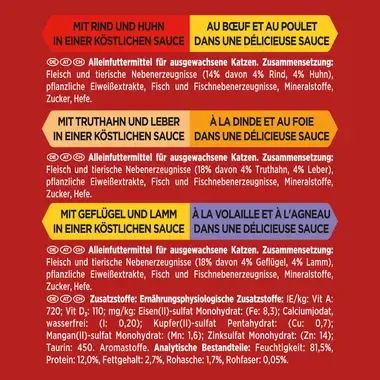 GOURMET™ MON PETIT Intense DUO mit Rind & Huhn, Truthahn & Leber, Gefügel & Lamm