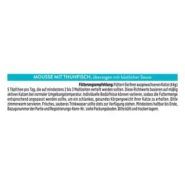 GOURMET™ Revelations Mousse mit Thunfisch, überzogen mit einer köstlichen Sauce