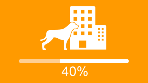 Hond op kantoor infographic