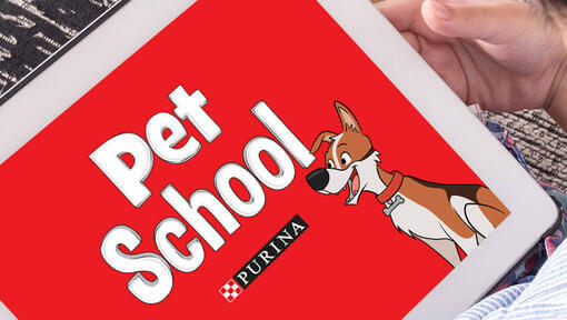 Haustierschule Purina-Logo